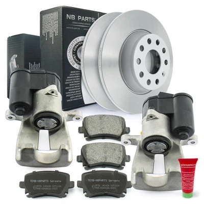 2x Bremssättel Bremsbeläge Bremsscheiben Satz hinten für VW Passat B6 Variant - Bild 1 von 4