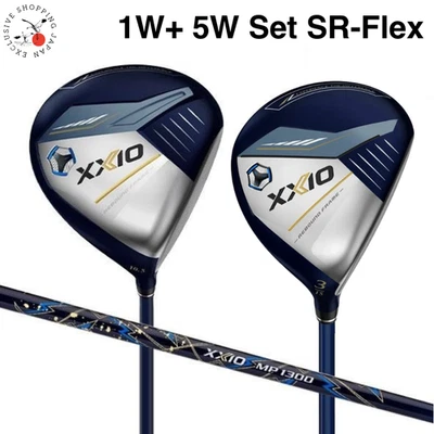 Dunlop XXIO 13 Navy Driver Fairway Wood 1W/5W 2p Set MP1300 SR-Flex Japan Model  - Image 1 of 4