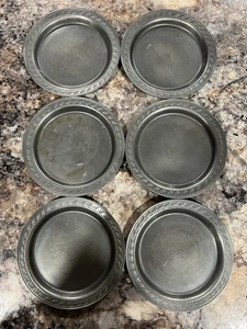 Set di 8 sottobicchieri in peltro - marcati sconosciuti? - Foto 1 di 8