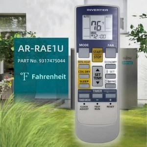 Genuine AR-RAE1U (℉) FUJITSU GENERAL Air Conditioner Remote Control 9317475044 - Picture 1 of 6