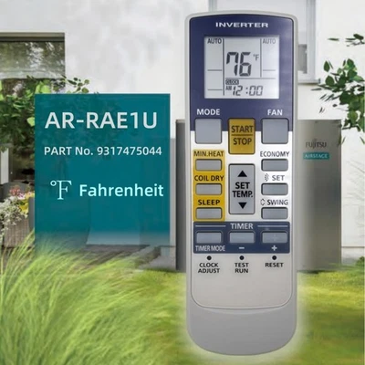 Genuine AR-RAE1U (℉) FUJITSU GENERAL Air Conditioner Remote Control 9317475044 - Image 1 of 4