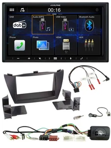 Alpine Bluetooth 2DIN Lenkrad DAB USB Autoradio für Hyundai Tucson 2010-2015 sch - Bild 1 von 12