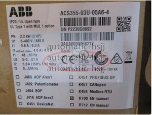 New 1PC ABB ACS355-03U-05A6-4 Frequency Converter 5.6A 3P 380-480V - Picture 1 of 3