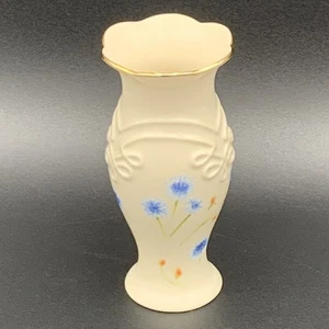 Lenox Knospe Vase Halter Floral Elfenbein Goldrand Blau Frühling Blumen 5" hoch - Bild 1 von 8