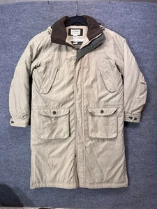 LL Bean Men’s XL Hooded Parka Coat Nylon Wool Lined Quilted Insulated Tan - Picture 1 of 24