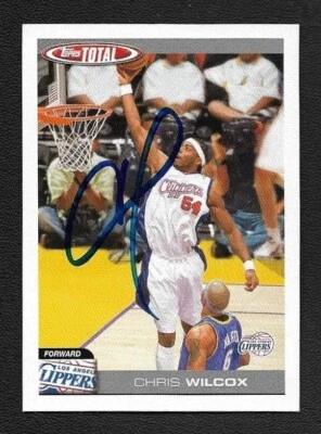 克里斯·威尔科克斯签名亲笔签名 2004-05 Topps Total Clippers 卡 - 正品证书 - 马里兰州 — 第 1/2 张图片