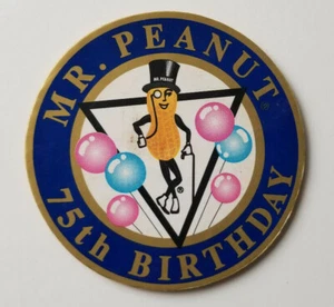 Posavasos vintage de 75 cumpleaños Planters Peanuts Mr Peanut - Imagen 1 de 4