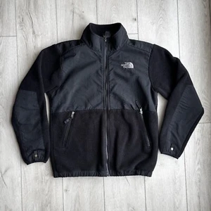 North Face Boys Black Fleece Polartex Recycled Zip Front Jacket Size Large 14/16 - Picture 1 of 9