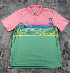Polo Chubbies Uomo L Colorblock Elasticizzata Golf Performance Spiaggia Outdoor - Foto 1 di 11
