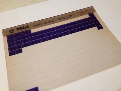 Yamaha SR125 Sr 125 3MW2 Micro Enchufe Piezas List Catálogo Microficha - Imagen 1 de 2