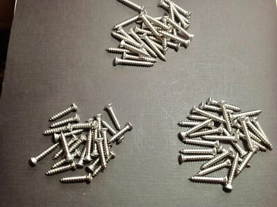 75 peças #8 com #6 parafusos de moldagem de enfeite de cabeça oval phillips inoxidável Ford - Imagem 1 de 3