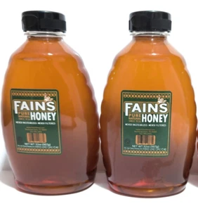 Fain's Natural RAW Honig 32oz Flaschen (2er Pack = 64oz) Llano, Texas - Bild 1 von 2