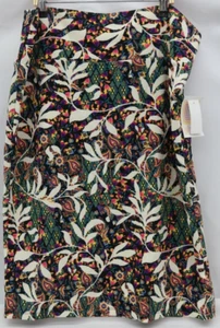 LuLaRoe Cassie Womens Floral Vine Pattern Below Knee Pencil Skirt Size 3XL WE - Picture 1 of 8