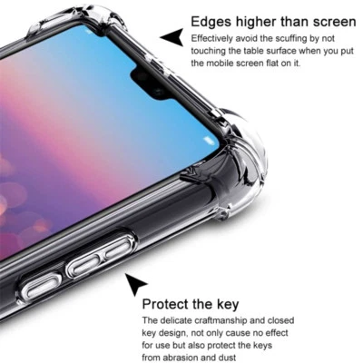 QYSFRIDAY For Huawei Mate 20 Lite P30 Pro Y9 2018 Clear Shockproof Soft Rubber Cover Case