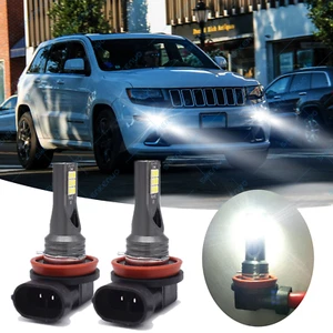 For Jeep Grand Cherokee 2018 2019 - 2X 6000k White LED Headlight Fog Light Bulbs - Picture 1 of 11