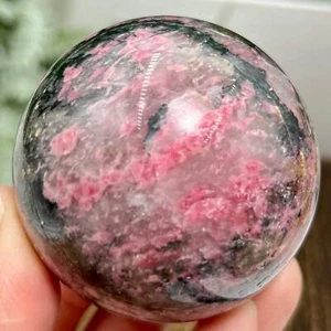 Rhodonite in Quartz Sphere Peru Healing Crystal Ball 326g 59mm - Bild 1 von 8