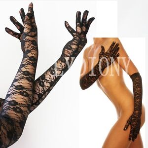 Long Lace Gloves For Opera Dress Party Wedding Formal Wear Costume Accessory 
