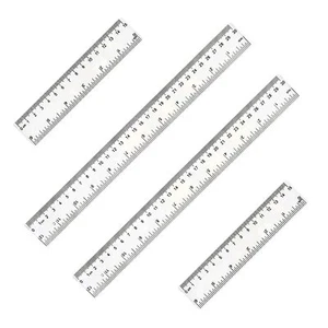 4 Pack 12+6inch Straight Rulersclear Plastic Ruler Suitable For Student School A - Picture 1 of 6