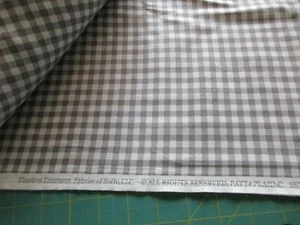 Cotton Fabric 1 Yard Gray & White Classic Check Print by Timeless Treasures - Picture 1 of 3