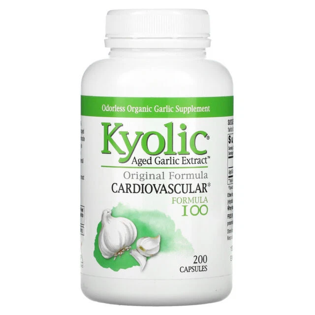 Kyolic Aged Garlic Extract Formula 100 Herbal Dietary Supplement (200 Capsules)