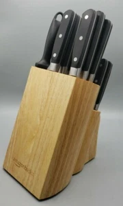 Juego de bloques de cuchillos de cocina Amazon Basics Premium de 18 piezas, devueltos en tienda, en muy buena condición - Imagen 1 de 6