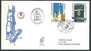 1991 SAN MARINO FDC VENETIA 303 EUROPA SPAZIO TIMBRO DI ARRIVO - BG - Imagen 1 de 1