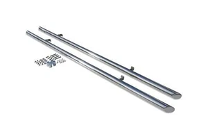 Side Bars + Down Lights For Renault Trafic LWB 2022+ Van Stainless Steel Tube - Picture 1 of 7