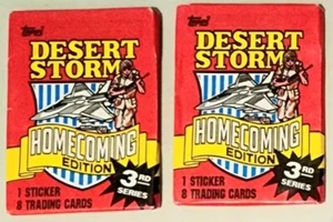 Topps Desert Storm Homecoming 3. Serie, 2 ungeöffnete Packungen Top Zustand - Bild 1 von 2