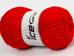 4-Skein Lot Classic DK Yarn light 4x100g/285m Red - Picture 1 of 4