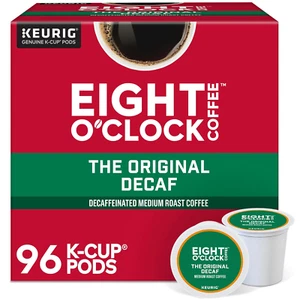 Cápsulas de café descafeinado de ocho en punto de una sola porción K-Cup tostadas medianas - Imagen 1 de 12