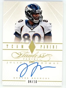 2014 Flawless Team Panini Gold Julius Thomas Auto 4/10 #21 - Picture 1 of 2