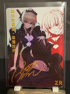 Goddess Story CCG Holo Foil Waifu Anime ZR Signature Cards - Saber - Picture 1 of 2