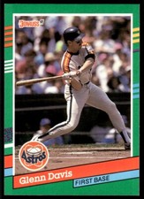 1991 Donruss Baseball Card Glenn Davis Houston Astros #474
