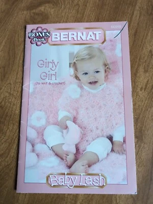 Bernat Girly Girl knit & crochet patterns poncho blanket stuffed toy pig - 2005 - Image 1 of 4
