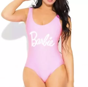 Women’s Barbie Pink Swimsuit Bodysuit Costume XL - Picture 1 of 4