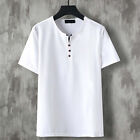 Mens Fashion Casual Solid Color V Neck Short Sleeved T Shirt Cute Slipper