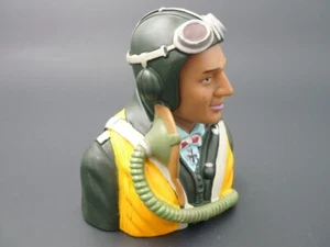 Pilotenbüste WWII 1/6 deutsch, bemalt, Höhe 74mm, Breite 72mm - Bild 1 von 4