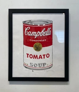 Andy Warhol Silk Screen on paper; Campbell Tomato Soup - ACTUAL PRINTER'SPROOF - Picture 1 of 11