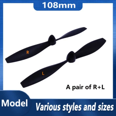 1-50Pcs 108mm 2MM Hole Positive + Negative Propeller Glider Fixed Wing Two Blade - Image 1 of 4