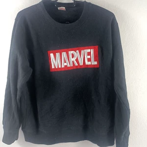MARVEL Embroidery Black Hoodie | Heavyweight - Picture 1 of 4