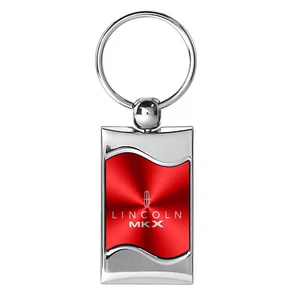 Lincoln MKX Red Spun Brushed Metal Key Chain - Picture 1 of 2