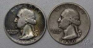 (2) 1950-S/D Washington Quarters 25c US 26500 - Picture 1 of 7
