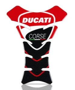 Ducati Corse Motorrad Tankpad Lackschutz Aufkleber Rot Schwarz Weiß - Bild 1 von 2