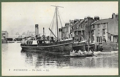 Weymouth LL. The Docks. Scarce Dorset LL number 7, Super Condition - Image 1 of 2