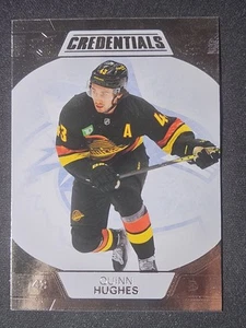 22-23 Upper Deck Credentials Quinn Hughes 🚨🚨🚨 Vancouver Canucks - Picture 1 of 2
