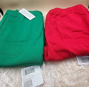 2er Set Neu mit Etikett Quacker Factory Medium Strickleggings mit Strass Reißverschluss grün & rot - Bild 1 von 8