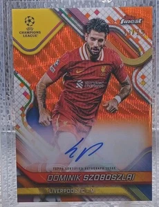 Topps Finest Orange Numbered Dominik Szoboszlai Auto /25 Liverpool🔥🔥 - Picture 1 of 1