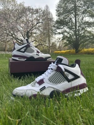 EXCELENTE ESTADO - Talla 11 - Jordan 4 Retro x Paris Saint-Germain Burdeos 2020 Foto 1 de 4