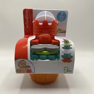 Infantino Stack O' Fun 7 Piece Stacking Cups, Ages 9mos+ - Image 1 of 4