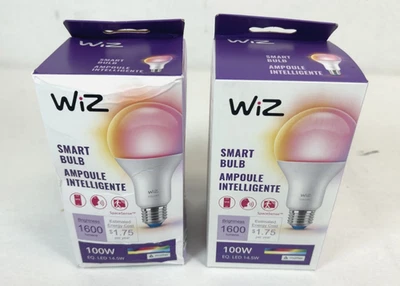 2x WiZ-603514 - WiZ Color A21 100W Wi-Fi Bombilla LED Inteligente - Paquete de 1 - Envío y devolución GRATIS Foto 1 de 4